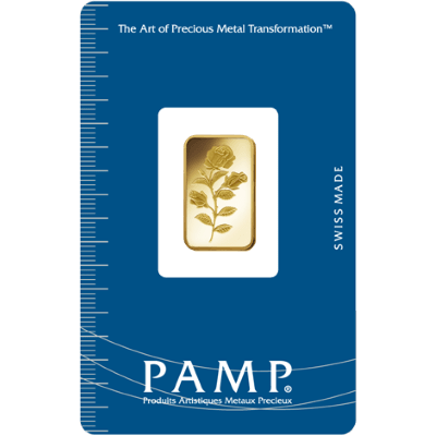 5g Gold Bar | PAMP Rosa Certicard