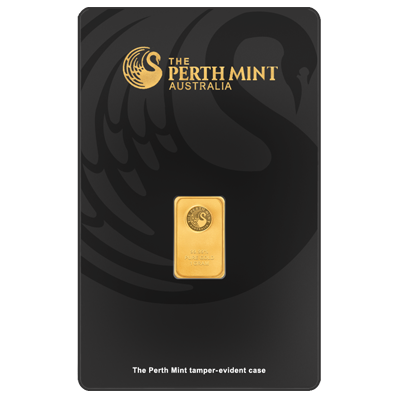 1g Gold Bar | Black Certicard | Perth Mint