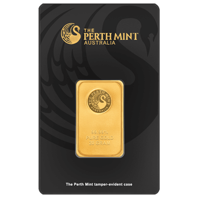 20g Gold Bar | Black Certicard | Perth Mint