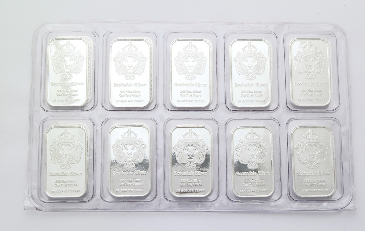 Scottsdale 1oz Silver Bar (10 Pack)