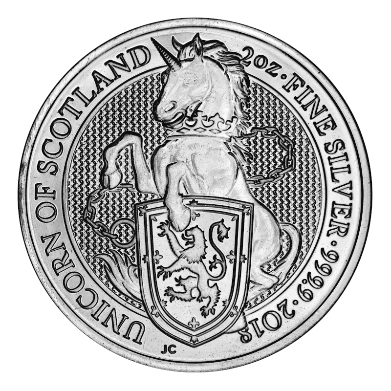 2018 Queen's Beasts Unicorn 2oz Silver Coin