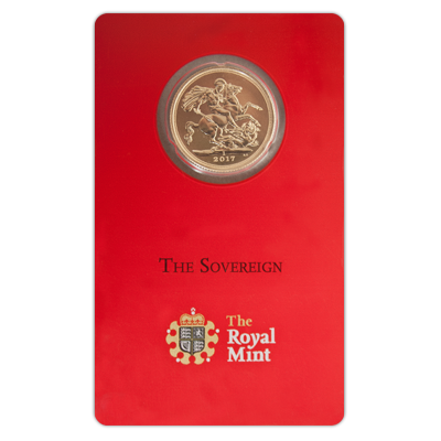 2017 Gold Sovereign in Card
