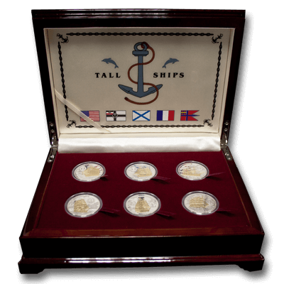 Cook Islands 2008 Tall Ships of The 20th Century Silver Proof Coin Set