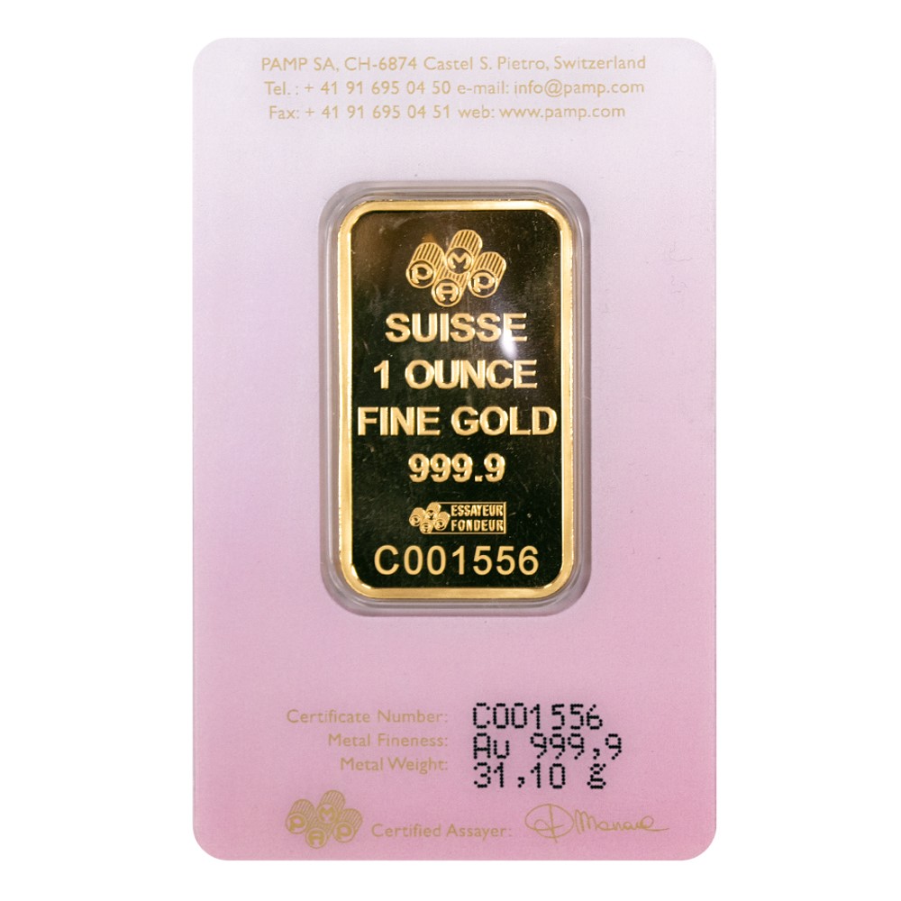 1oz Gold Bar - PAMP 'Love Always'