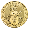 2020 1oz White Lion of Mortimer Gold Coin - Queen's Beast Collection