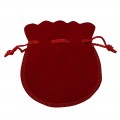 Large Red Velvet Coin Pouch