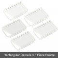 Rectangular Capsule x 5 Piece Bundle