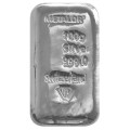 Metalor 100 Gram Cast Silver Bar