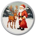 1oz Santa's Workshop Coloured Silver Round | PAMP Suisse