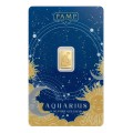 0.5g Zodiac Aquarius Gold Bar | PAMP Suisse 