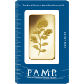 50g Gold Bar - PAMP Rosa Certicard