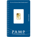1g Gold Bar | PAMP Rosa Certicard