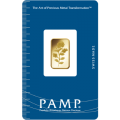 2.5g Gold Bar | PAMP Rosa Certicard