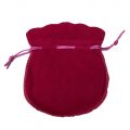Large Fuchsia Velvet Coin Pouch