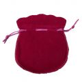 Large Fuchsia Velvet Coin Pouch