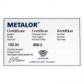 Metalor 100 Gram Cast Silver Bar