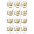 12 x 1g Gold Bars Multigram | PAMP Fortuna