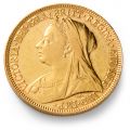 Gold Sovereign Coin (Victoria Veiled Head)
