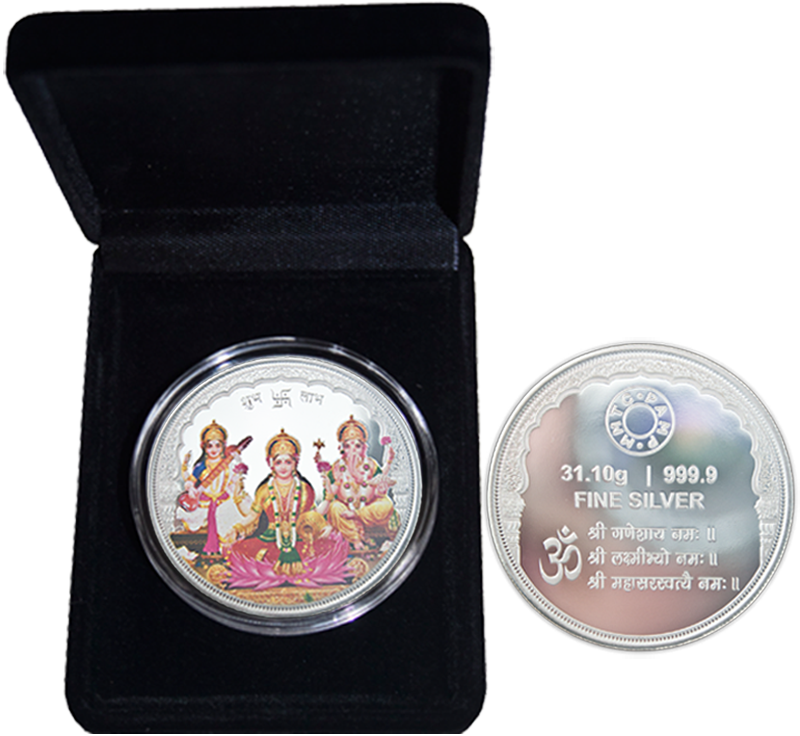 1oz Tri-God Silver Coloured Round in Presentation Box