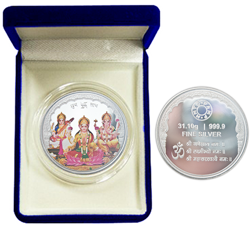 1oz Tri-God Silver Coloured Round in Presentation Box