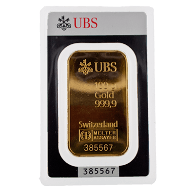 UBS 100g Minted Gold Bar