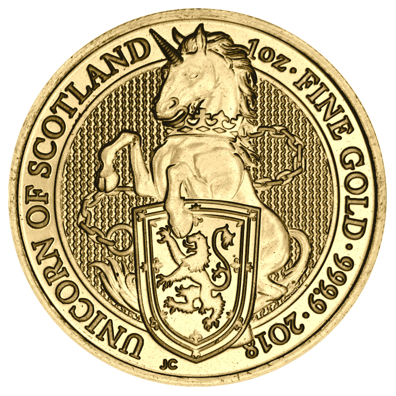 2018 Queen's Beasts Unicorn 1 Ounce Gold Coin