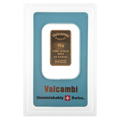 10g Gold Bar - Valcambi Blue Certified