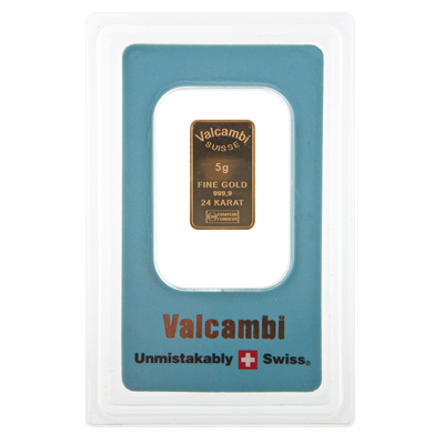 5g Gold Bar - Valcambi Blue Certified