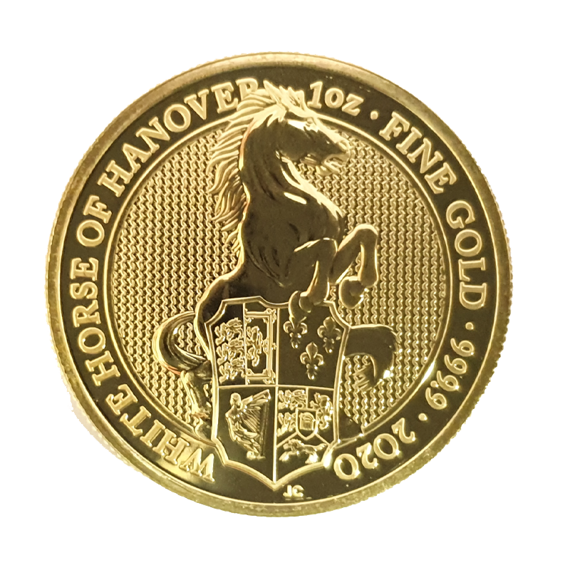 2020 1oz Gold Queen's Beast White Horse of Hanover