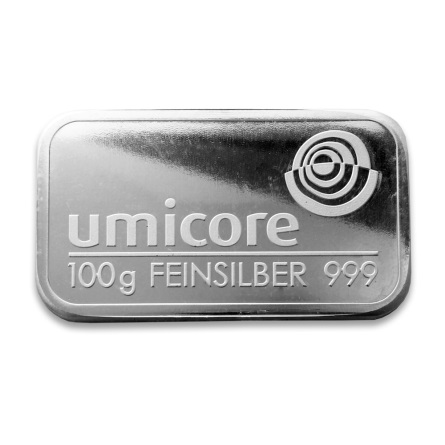 Umicore 100g Silver Bullion Bar