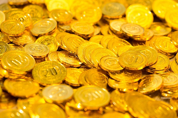 What are gold coins made of?