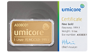 Umicore 1oz Gold Bullion Bar